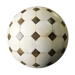 Stylized Ceramic Tiling Floor