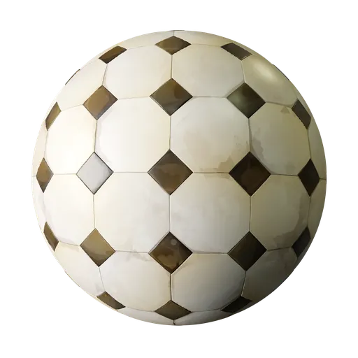 Stylized Ceramic Tiling Floor