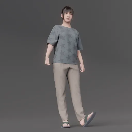 Daily female human idle Soft Bangs
