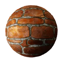 High-quality PBR clay colored stylized stone wall texture for 3D modeling in Blender.