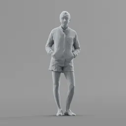 Lowpoly Girl Standing