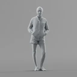 Lowpoly Girl Standing