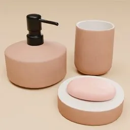 Pink Bathroom Set