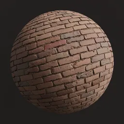 Detailed PBR Brick Texture for 3D Rendering and Blender Projects with High-Resolution Surface Mapping