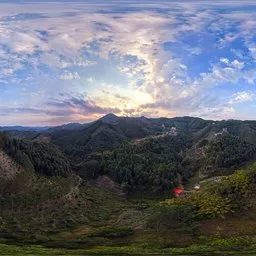 The sunlight at sunset