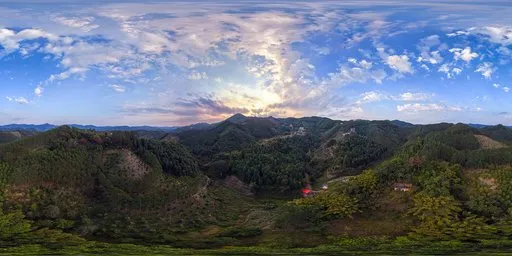 The sunlight at sunset