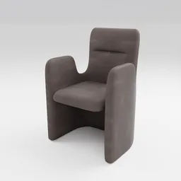 A simple chair made of leather