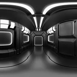 Sci-Fi Spaceship Corridor Interior