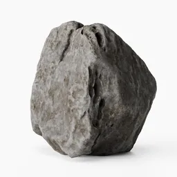 Photoscanned Rock with Custom texture