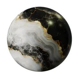 Black White Gold Onyx