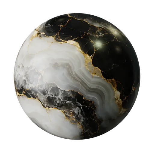 Black White Gold Onyx