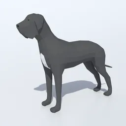 Low Poly Great Dane