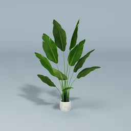 Faux Banana Potted Leaves