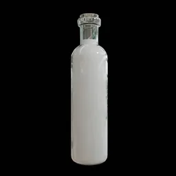 Transparent Glass Milk Bottle