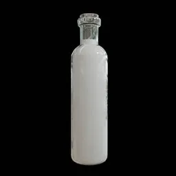 Transparent Glass Milk Bottle