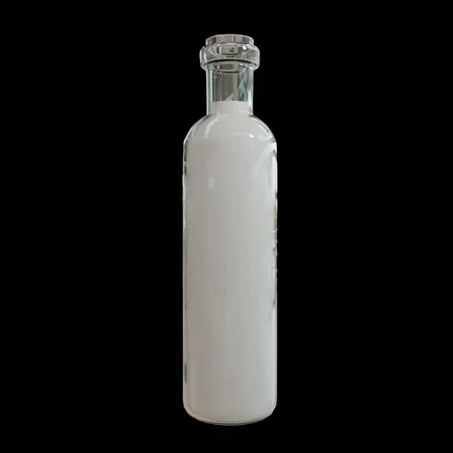 Transparent Glass Milk Bottle