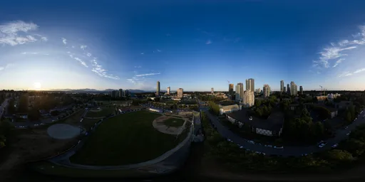 Aerial City Sunset