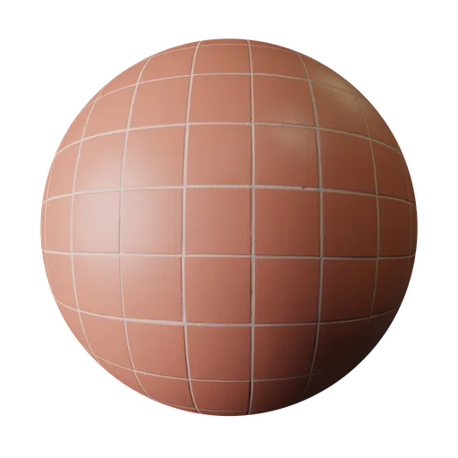 High-quality PBR ceramic tile texture for 3D modeling, with customizable color options for Blender and other 3D applications.