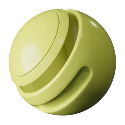 Soft Yellow Scratched Porcelain