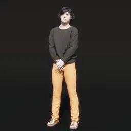 Young Eastern Male Person Fringe