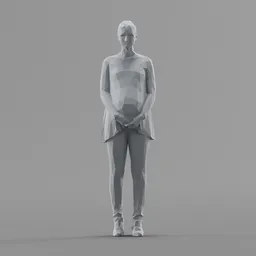 Lowpoly Pregnant Woman