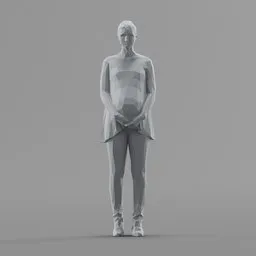 Lowpoly Pregnant Woman