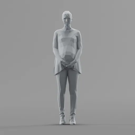 Lowpoly Pregnant Woman