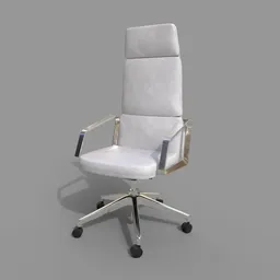 LAS Lead High Chair White Leather