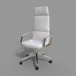 LAS Lead High Chair White Leather