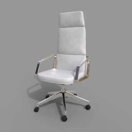 LAS Lead High Chair White Leather