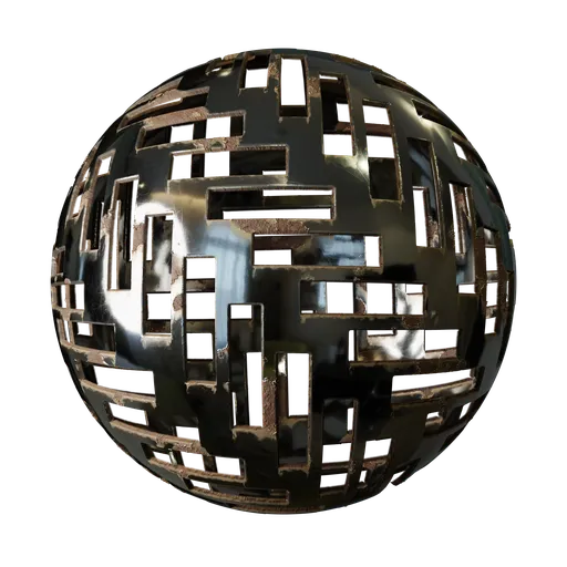 Worn Metal Grid Pattern