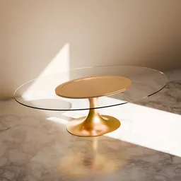 Golden Oval Tea Table