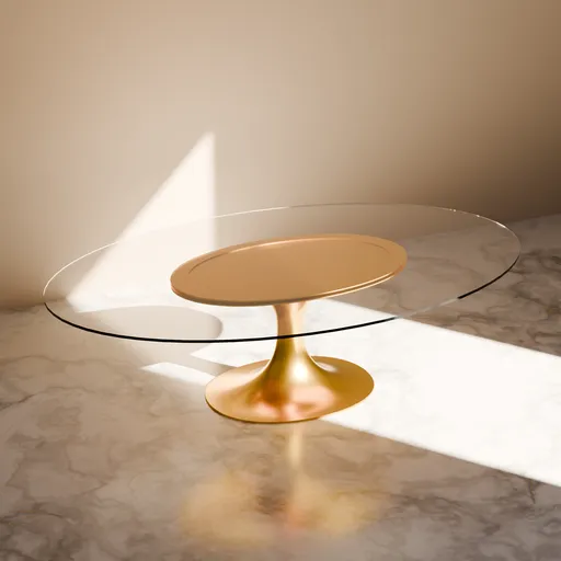 Golden Oval Tea Table