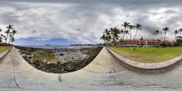 Town Ocean  Sunny Cloudy