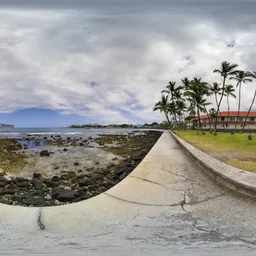 Town Ocean  Sunny Cloudy