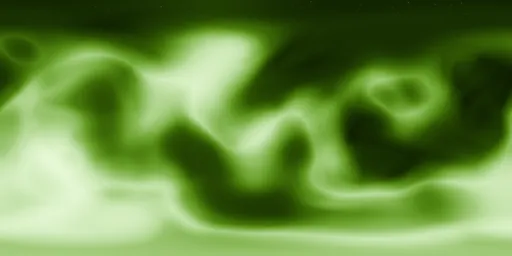 Green Nebula in Deep Space