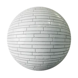Stylized white brick PBR material for 3D rendering in Blender, seamless texture for CG projects.