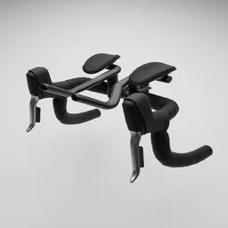 Detailed 3D rendering of a sports bicycle's handlebar optimized for Blender users looking for realistic model components.