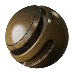 Damaged Brass Metal PBR Texture