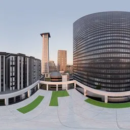 Modern City Rooftop Skyline