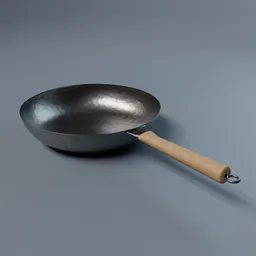 Hammered steel wok