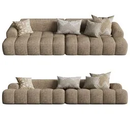 Long modular sofa