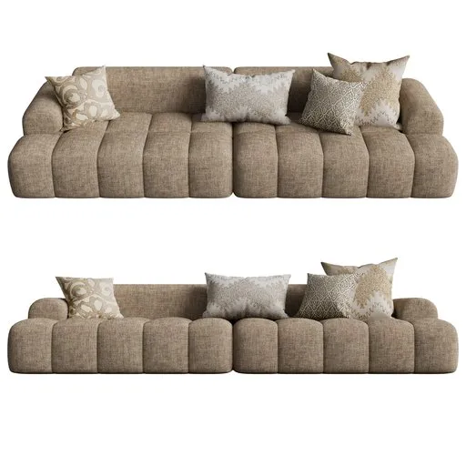 Long modular sofa