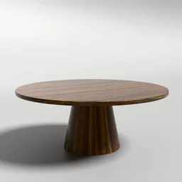 Finnley Round Coffee Table, Walnut