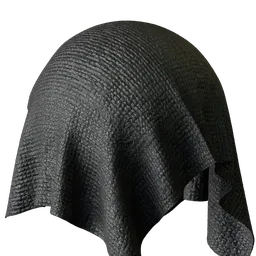 Black Terrycloth Fabric