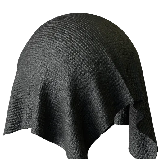 Black Terrycloth Fabric