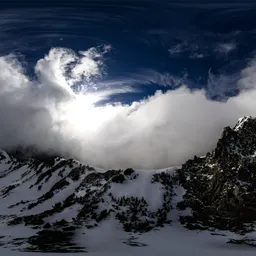 Dramatic Sky over Mountain Landscape