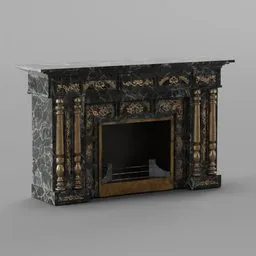 Rococo fireplace 1870