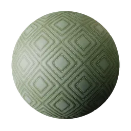 High-resolution PBR fabric material with geometric quad pattern for 3D modeling in Blender, suitable for detailed texturing.