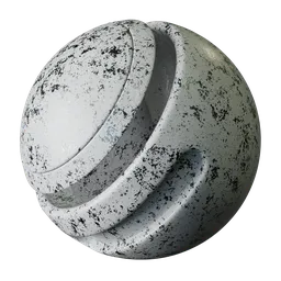 White painted damaged metal